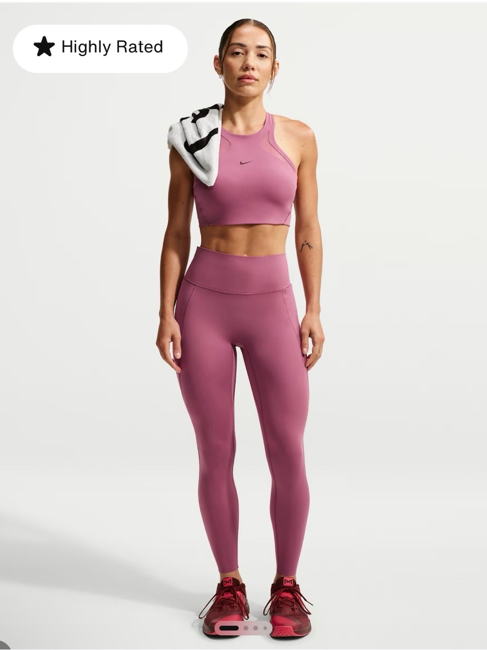 Nike Universa Women's High-Waisted 7/8 Leggings with No Front Seam Size S NWT
